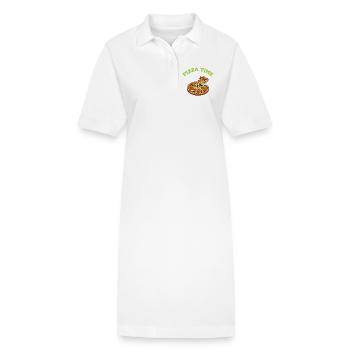Pizza Time  - Stanley/Stella Frauen Bio-Polokleid PAIGER - Weiß - Vorne
