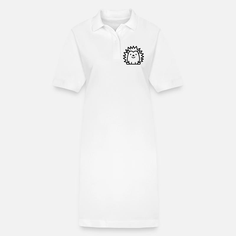 hérisson - Robe polo bio PAIGER Stanley/Stella Femme - blanc
