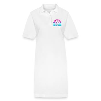Miami Beach Palmen Neon - Stanley/Stella Frauen Bio-Polokleid PAIGER - Weiß - Vorne