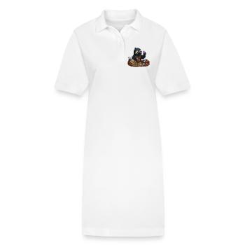 Jewel Raven in the Studio - Stanley/Stella PAIGER Organic Women’s Polo Dress - white - Front