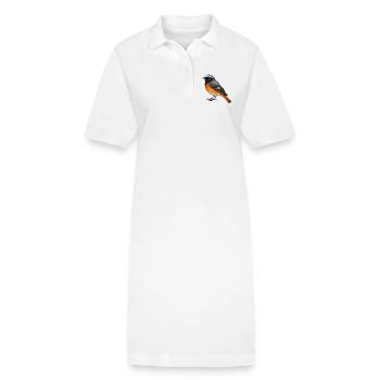 Petit collier des jardins - Robe polo bio PAIGER Stanley/Stella Femme - blanc - Devant
