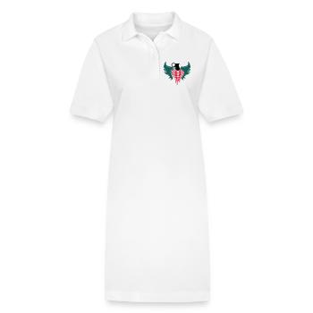 Grenade coeur avec des ailes - Robe polo bio PAIGER Stanley/Stella Femme - blanc - Devant