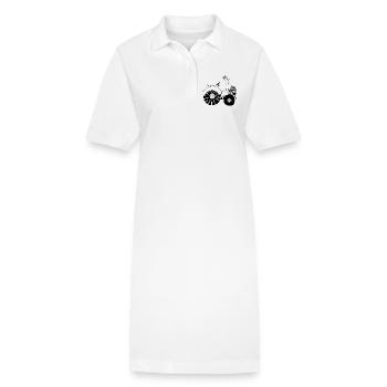 Chic tractor - tractors - tractor - Bulldog - Stanley/Stella PAIGER Organic Women’s Polo Dress - white - Front