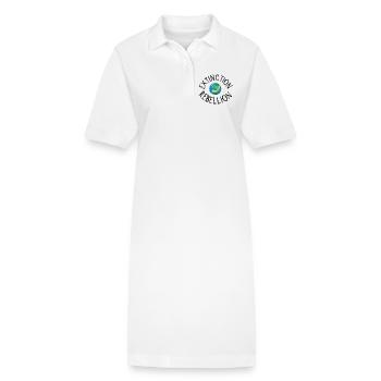 Extinction Rebellion Planet Earth black - Stanley/Stella PAIGER Organic Women’s Polo Dress - white - Front