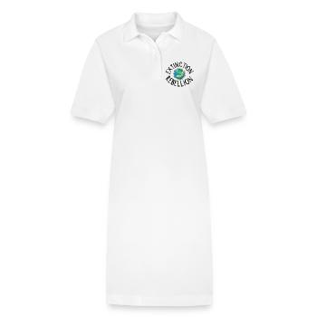 Extinction Rebellion Human Necklace black - Stanley/Stella PAIGER Organic Women’s Polo Dress - white - Front