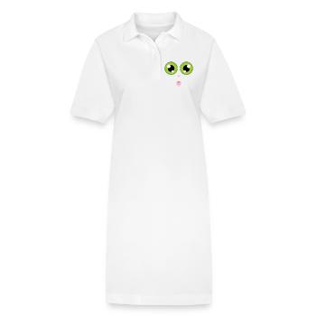 La langue au chat - Robe polo bio PAIGER Stanley/Stella Femme - blanc - Devant