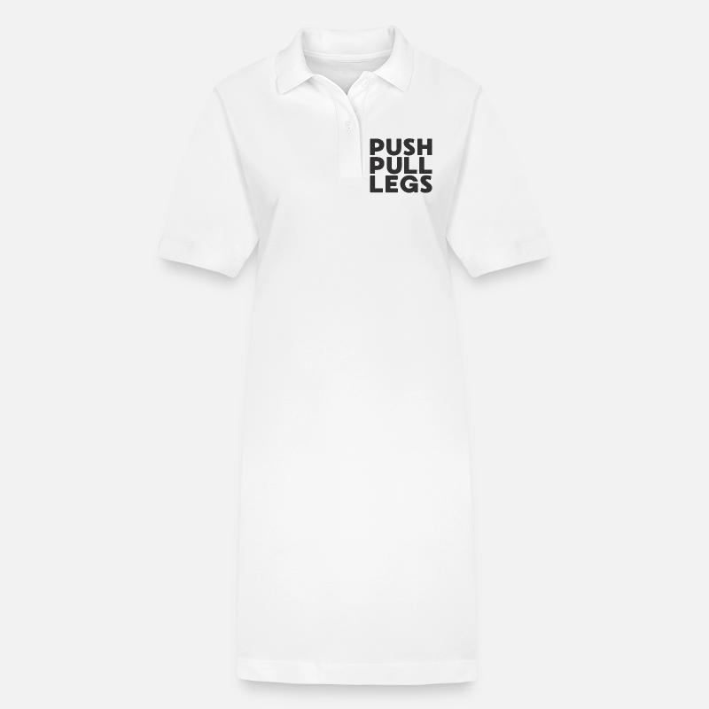 Push Pull Legs Repeat Trainingssplit - Stanley/Stella PAIGER Organic Women’s Polo Dress - white