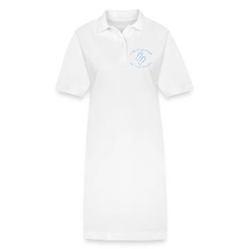 LA VIE EST MEILLEURE EN TONGS - Robe polo bio PAIGER Stanley/Stella Femme - blanc - Devant