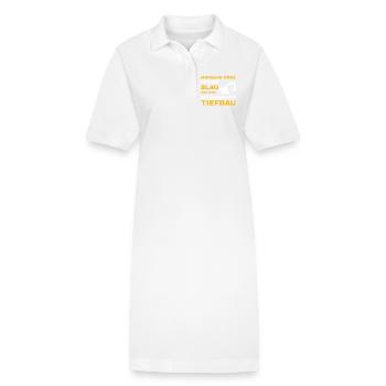 Génie civil Génie civil Construction d’une route Excavatrice Conducteur Excavation - Robe polo bio PAIGER Stanley/Stella Femme - blanc - Devant