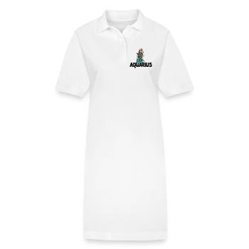 Jeune Fille Verseau dans Aqua Flow - Robe polo bio PAIGER Stanley/Stella Femme - blanc - Devant