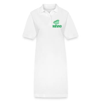 Nevio als Vorname - Stanley/Stella Frauen Bio-Polokleid PAIGER - Weiß - Vorne