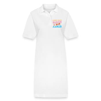 Laissez-moi passer par l’administration rétro technicien administratif - Robe polo bio PAIGER Stanley/Stella Femme - blanc - Devant