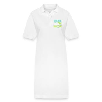 Kreuzfahrt-oma, Oma An Deck, - Stanley/Stella Frauen Bio-Polokleid PAIGER - Weiß - Vorne