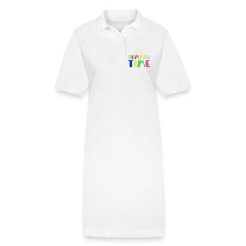 Été en couleurs: Temps estival - Robe polo bio PAIGER Stanley/Stella Femme - blanc - Devant