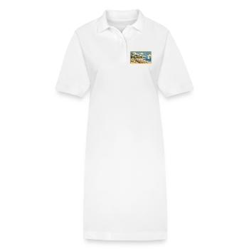 USA The Hamptons Vintage Reisemarke - Stanley/Stella Frauen Bio-Polokleid PAIGER - Weiß - Vorne