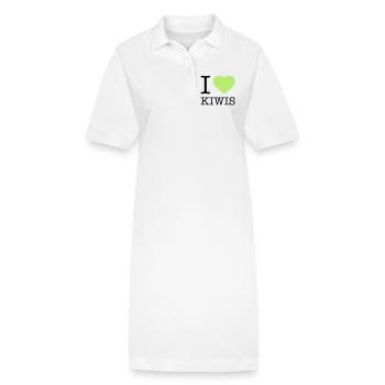 J’AIME LES KIWIS Kiwi - Robe polo bio PAIGER Stanley/Stella Femme - blanc - Devant