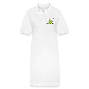 Kiss Me Grenouille - Robe polo bio PAIGER Stanley/Stella Femme - blanc - Devant