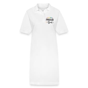 Stolzer Papa - Stanley/Stella Frauen Bio-Polokleid PAIGER - Weiß - Vorne