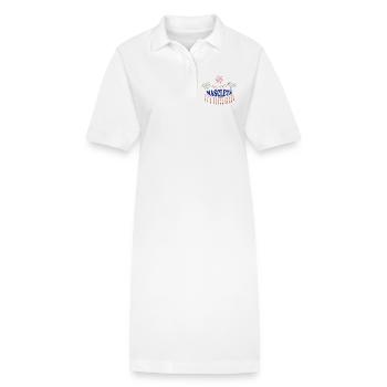 Feux d’artifice de Mascletà - Robe polo bio PAIGER Stanley/Stella Femme - blanc - Devant