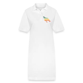 Huhn Hühner - Stanley/Stella Frauen Bio-Polokleid PAIGER - Weiß - Vorne