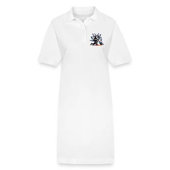 Quilleur dynamique et coloré en action - Robe polo bio PAIGER Stanley/Stella Femme - blanc - Devant