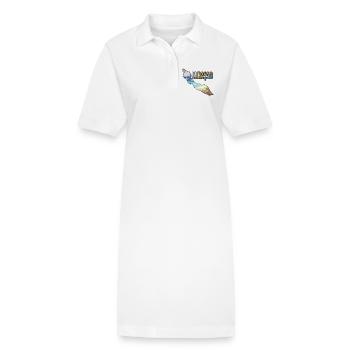 Watercolor Map Curacao - Stanley/Stella PAIGER Organic Women’s Polo Dress - white - Front