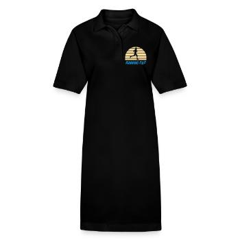 Laufender Vater - Stanley/Stella Frauen Bio-Polokleid PAIGER - Schwarz - Vorne