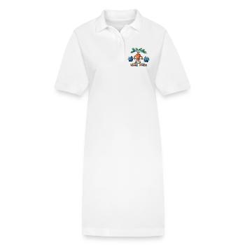 Veggie Power Carrot Lift - Stanley/Stella PAIGER Organic Women’s Polo Dress - white - Front