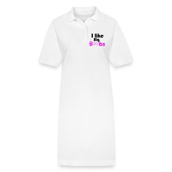 Large breasts - Stanley/Stella PAIGER Organic Women’s Polo Dress - white - Front