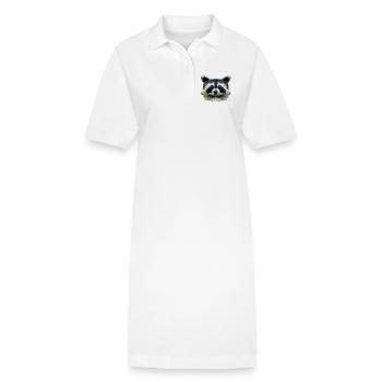 Racoon - Stanley/Stella PAIGER Organic Women’s Polo Dress - white - Front