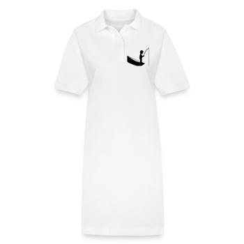 Eine Junge mit einer Angel - Stanley/Stella Frauen Bio-Polokleid PAIGER - Weiß - Vorne