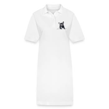 Bouledogue Français - Robe polo bio PAIGER Stanley/Stella Femme - blanc - Devant