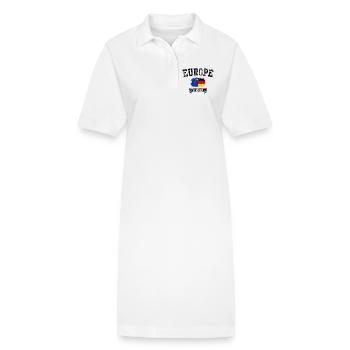 EU Germany Flag Brush Blend - Stanley/Stella PAIGER Organic Women’s Polo Dress - white - Front