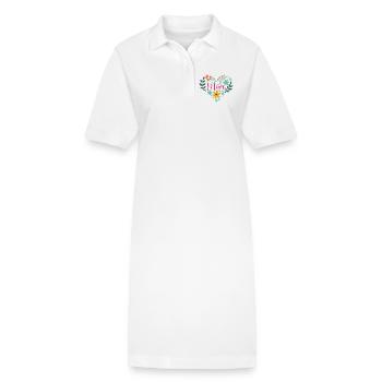 Meilleure maman de tous les temps - Robe polo bio PAIGER Stanley/Stella Femme - blanc - Devant