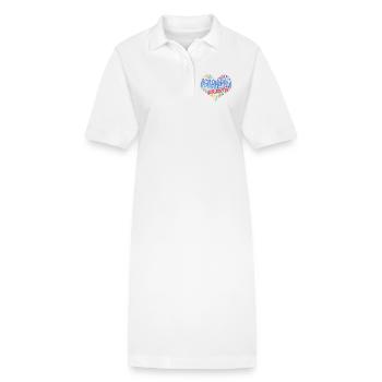 t-shirt Achiropita coeur nuage de mots t-shirt - Robe polo bio PAIGER Stanley/Stella Femme - blanc - Devant