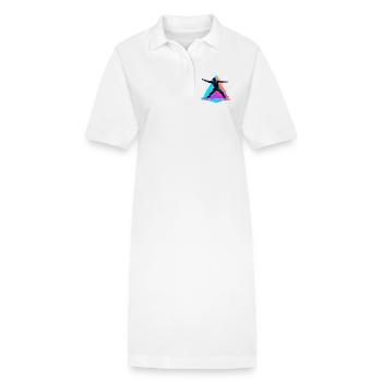 Breakdance Couleurs Rétro - Robe polo bio PAIGER Stanley/Stella Femme - blanc - Devant