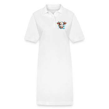 Alpine Cow Charm - Stanley/Stella Frauen Bio-Polokleid PAIGER - Weiß - Vorne