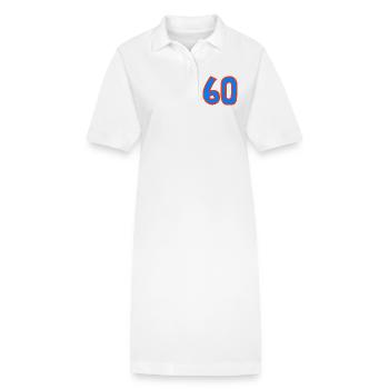 60. 60 ANS. 60e ANNIVERSAIRE. ANNIVERSAIRE 60 ANS. - Robe polo bio PAIGER Stanley/Stella Femme - blanc - Devant