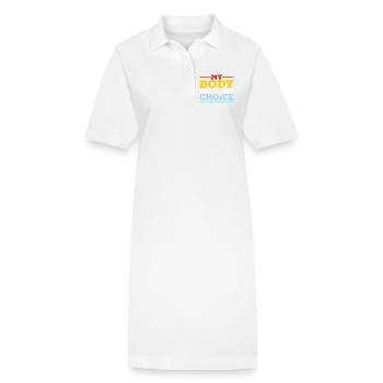 Mon corps, mon choix - Robe polo bio PAIGER Stanley/Stella Femme - blanc - Devant