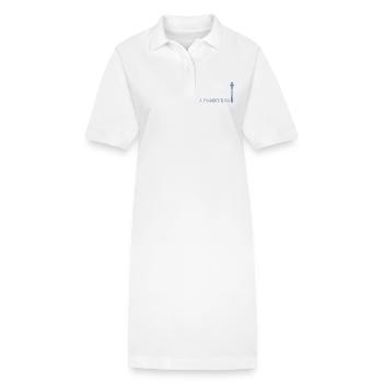 Minimalistisch Silhouette des Berliner Fernsehturm - Stanley/Stella Frauen Bio-Polokleid PAIGER - Weiß - Vorne
