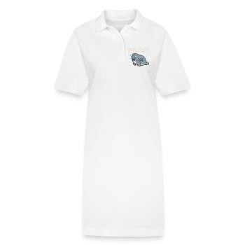 Seekuh-Spiel: Schau nicht auf die Seekuh! Lustig - Stanley/Stella Frauen Bio-Polokleid PAIGER - Weiß - Vorne