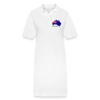 G'day Mate Australian Flag - Stanley/Stella PAIGER Organic Women’s Polo Dress - white - Front