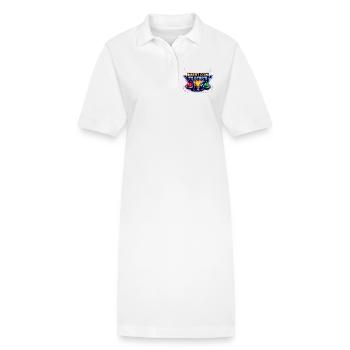 Bouton de démarrage arcade Neon Rétro - Robe polo bio PAIGER Stanley/Stella Femme - blanc - Devant
