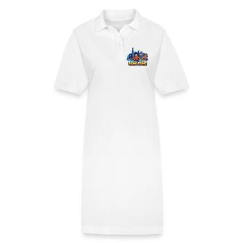 Hong Kong Skyline - Stanley/Stella PAIGER Organic Women’s Polo Dress - white - Front