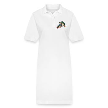 Zwei Barsche - Stanley/Stella Frauen Bio-Polokleid PAIGER - Weiß - Vorne