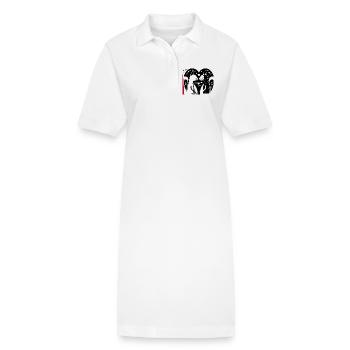 In love with a pair of cats - Stanley/Stella PAIGER Organic Women’s Polo Dress - white - Front