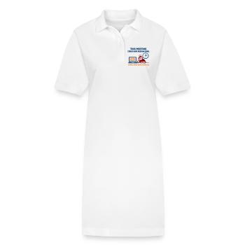 Cette réunion aurait pu être un e-mail - Robe polo bio PAIGER Stanley/Stella Femme - blanc - Devant