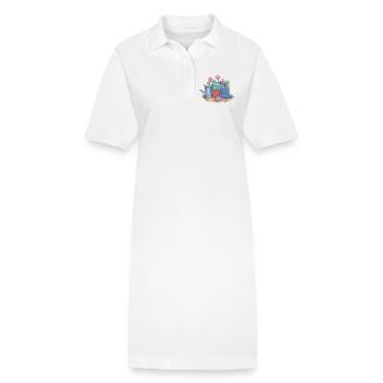 Art décoratif de jardin - Robe polo bio PAIGER Stanley/Stella Femme - blanc - Devant