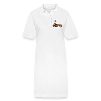 Teckel à poil long Teckel Teckel Teckel - Robe polo bio PAIGER Stanley/Stella Femme - blanc - Devant