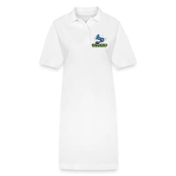 Souffrance analogique électronique - Robe polo bio PAIGER Stanley/Stella Femme - blanc - Devant